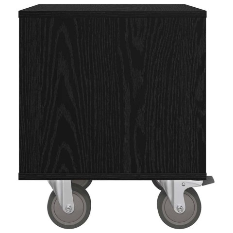 STOLIK NOCNY 2 PCS CZARNY DĄB 40,5X 40X 48CM