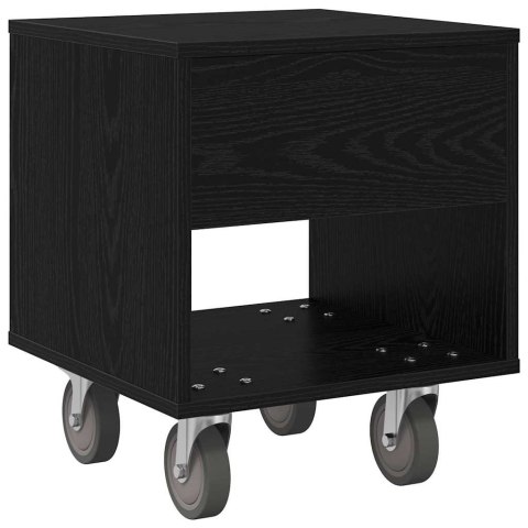 STOLIK NOCNY 2 PCS CZARNY DĄB 40,5X 40X 48CM