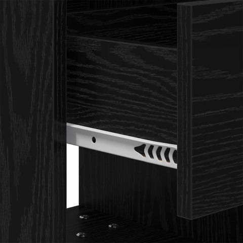 STOLIK NOCNY 2 PCS CZARNY DĄB 40,5X 40X 48CM