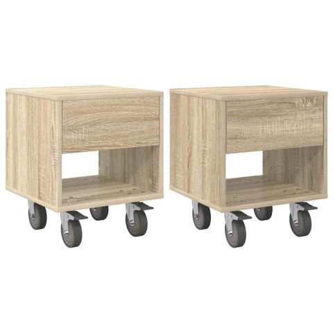 STOLIK NOCNY 2 PCS DĄB SONOMA 40,5X 40X 48CM