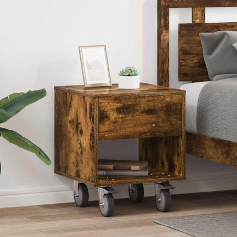 STOLIK NOCNY 2 PCS DĄB WĘDZONY 40,5X 40X 48CM