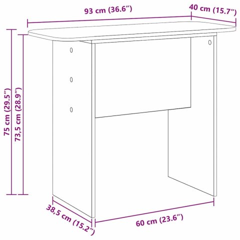 KONSOLA DĄB RZEMIEŚLNICZY 93X 40X 75CM