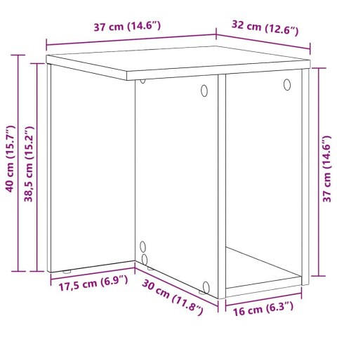 STOLIK KOŃCOWY BETONOWY SZARY 37X 32X 40CM