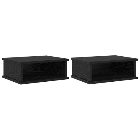 STOLIK NOCNY 2 PCS CZARNY DĄB 40X 31X 15CM