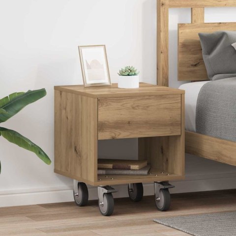 STOLIK NOCNY 2 PCS DĄB RZEMIEŚLNICZY 40,5X 40X 48CM