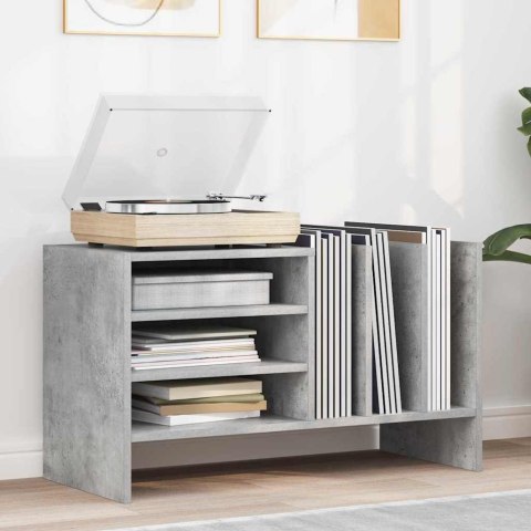 SZAFKA NA PŁYTY WINYLOWE BETONOWY SZARY 78,5X 35X 45CM