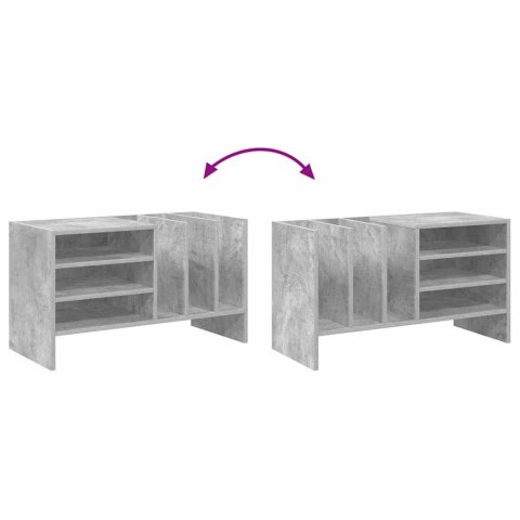 SZAFKA NA PŁYTY WINYLOWE BETONOWY SZARY 78,5X 35X 45CM