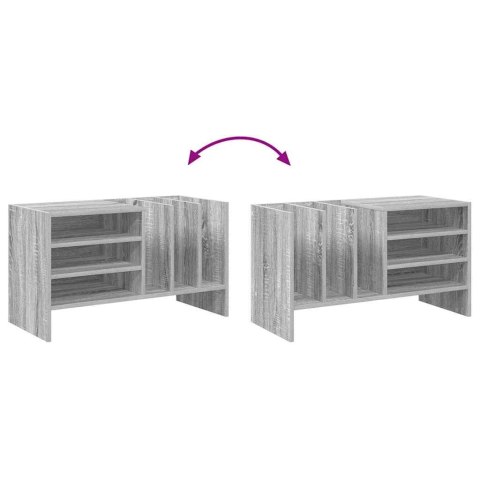 SZAFKA NA PŁYTY WINYLOWE Z PÓŁKĄ SZARY SONOMA 78,5X 35X 45CM