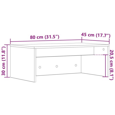 BIURKO MONTOWANE NA ŚCIANIE BETONOWY SZARY 80X45X30CM