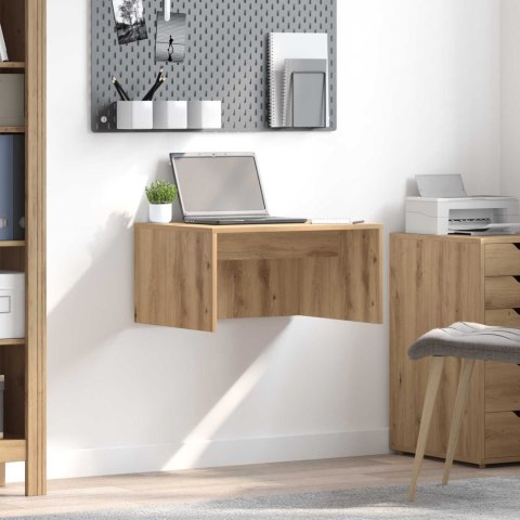 BIURKO MONTOWANE NA ŚCIANIE DĄB RZEMIEŚLNICZY 60X45X30CM