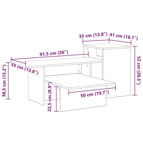 KONSOLA STARE DREWNO 91,5X 35X 38,5CM