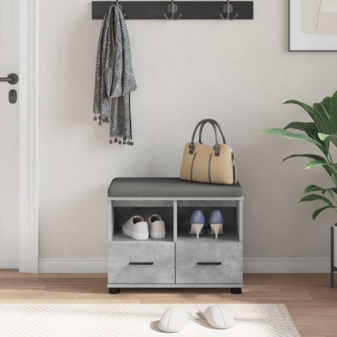 ŁAWKA W PRZEDPOKOJU Z PODUSZKĄ BETONOWY SZARY 60X 38X 46CM