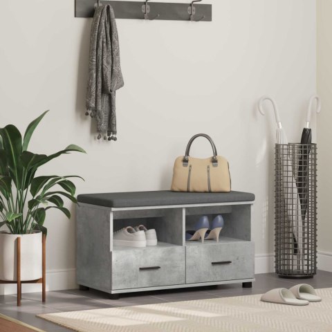 ŁAWKA W PRZEDPOKOJU Z PODUSZKĄ BETONOWY SZARY 80X 38X 46CM