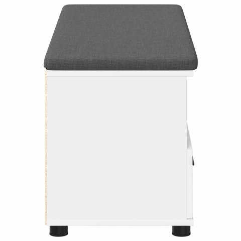 ŁAWKA W PRZEDPOKOJU Z PODUSZKĄ BIAŁY 100X 38X 46CM