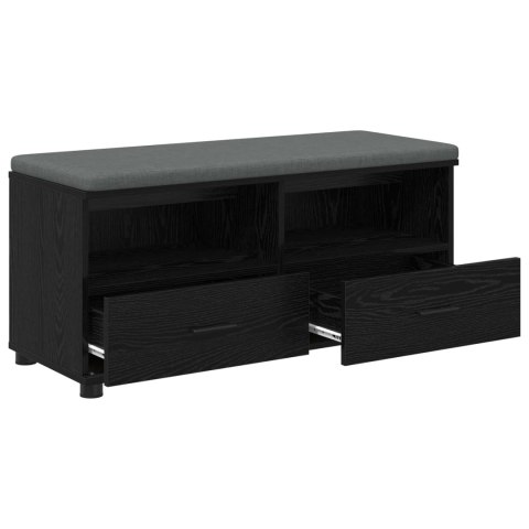 ŁAWKA W PRZEDPOKOJU Z PODUSZKĄ CZARNY DĄB 100X 38X 46CM