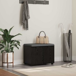 ŁAWKA W PRZEDPOKOJU Z PODUSZKĄ CZARNY DĄB 60X 38X 46CM