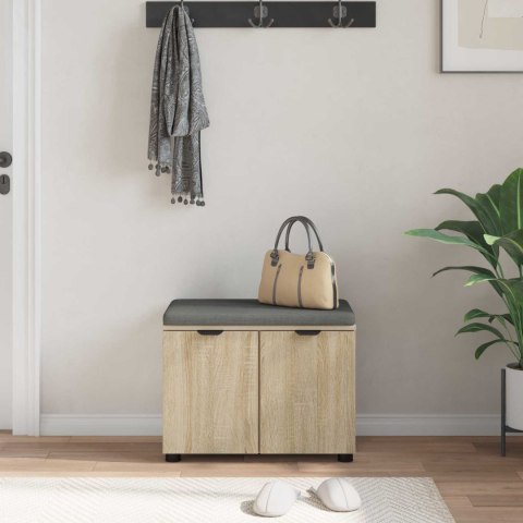 ŁAWKA W PRZEDPOKOJU Z PODUSZKĄ DĄB SONOMA 60X 38X 46CM