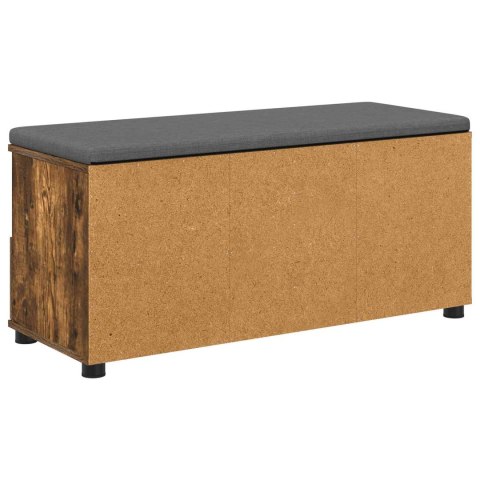 ŁAWKA W PRZEDPOKOJU Z PODUSZKĄ DĄB WĘDZONY 100X 38X 46CM