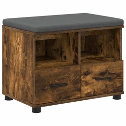 ŁAWKA W PRZEDPOKOJU Z PODUSZKĄ DĄB WĘDZONY 60X 38X 46CM