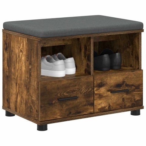 ŁAWKA W PRZEDPOKOJU Z PODUSZKĄ DĄB WĘDZONY 60X 38X 46CM