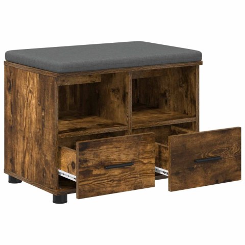 ŁAWKA W PRZEDPOKOJU Z PODUSZKĄ DĄB WĘDZONY 60X 38X 46CM