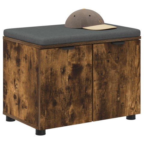 ŁAWKA W PRZEDPOKOJU Z PODUSZKĄ DĄB WĘDZONY 60X 38X 46CM