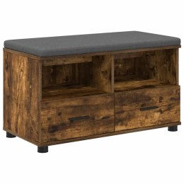 ŁAWKA W PRZEDPOKOJU Z PODUSZKĄ DĄB WĘDZONY 80X 38X 46CM