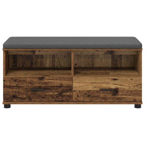 ŁAWKA W PRZEDPOKOJU Z PODUSZKĄ STARE DREWNO 100X 38X 46CM