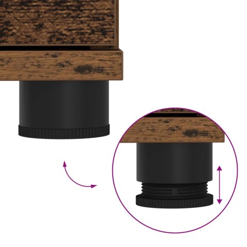 ŁAWKA W PRZEDPOKOJU Z PODUSZKĄ STARE DREWNO 100X 38X 46CM