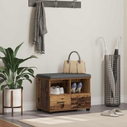 ŁAWKA W PRZEDPOKOJU Z PODUSZKĄ STARE DREWNO 60X 38X 46CM