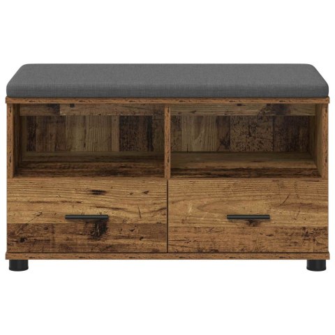 ŁAWKA W PRZEDPOKOJU Z PODUSZKĄ STARE DREWNO 80X 38X 46CM