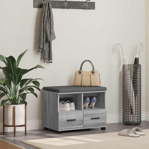 ŁAWKA W PRZEDPOKOJU Z PODUSZKĄ SZARY SONOMA 60X 38X 46CM