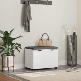 ŁAWKA W PRZEDPOKOJU Z PODUSZKĄ Z DRZWIAMI BIAŁY 60X 38X 46CM