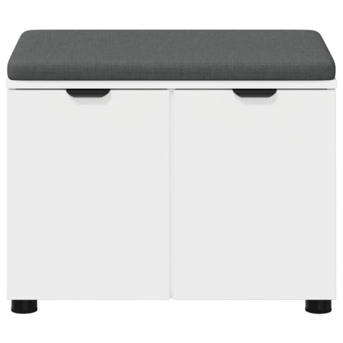 ŁAWKA W PRZEDPOKOJU Z PODUSZKĄ Z DRZWIAMI BIAŁY 60X 38X 46CM