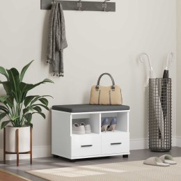 ŁAWKA W PRZEDPOKOJU Z PODUSZKĄ Z SZUFLADĄ BIAŁY 60X 38X 46CM