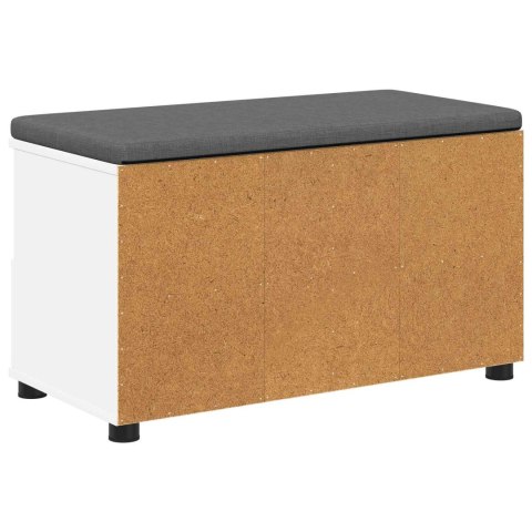 ŁAWKA W PRZEDPOKOJU Z PODUSZKĄ Z SZUFLADĄ BIAŁY 80X 38X 46CM