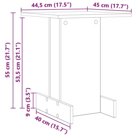 STOLIK KOŃCOWY BIAŁY 44,5X 45X 55CM
