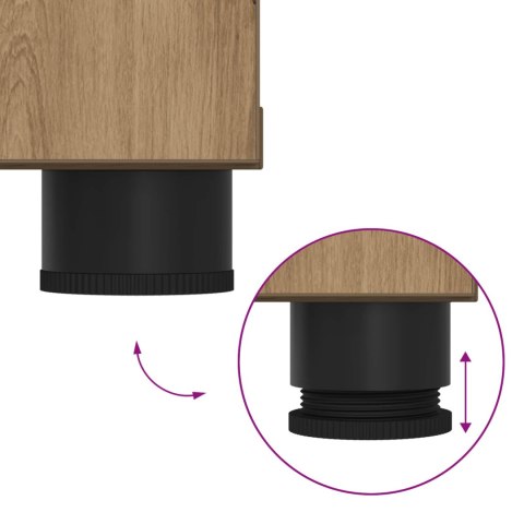 ŁAWKA W PRZEDPOKOJU GŁADKI DĄB RZEMIEŚLNICZY 100X 38X 46CM