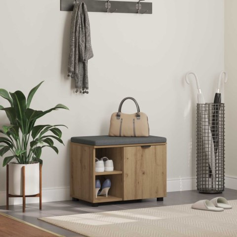 ŁAWKA W PRZEDPOKOJU GŁADKI DĄB RZEMIEŚLNICZY 60X 38X 46CM