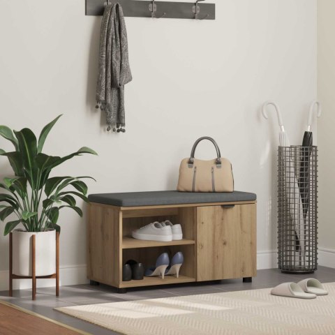 ŁAWKA W PRZEDPOKOJU GŁADKI DĄB RZEMIEŚLNICZY 80X 38X 46CM