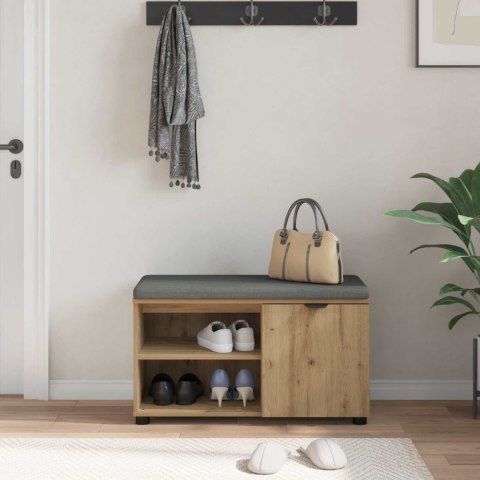 ŁAWKA W PRZEDPOKOJU GŁADKI DĄB RZEMIEŚLNICZY 80X 38X 46CM