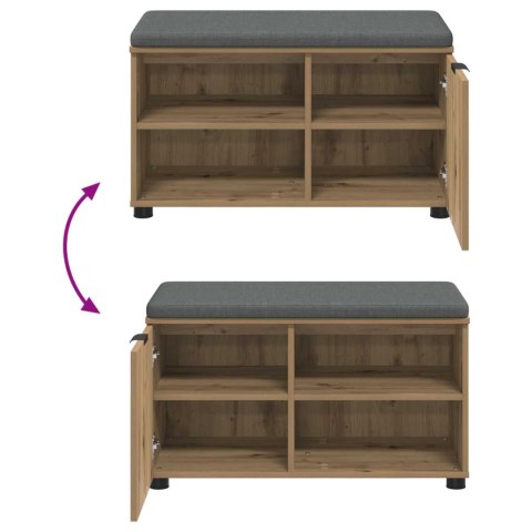 ŁAWKA W PRZEDPOKOJU GŁADKI DĄB RZEMIEŚLNICZY 80X 38X 46CM