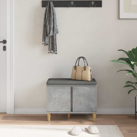 ŁAWKA W PRZEDPOKOJU Z PODUSZKĄ BETONOWY SZARY 60X 38X 46CM