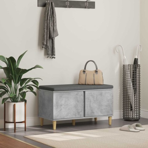 ŁAWKA W PRZEDPOKOJU Z PODUSZKĄ BETONOWY SZARY 60X 38X 46CM