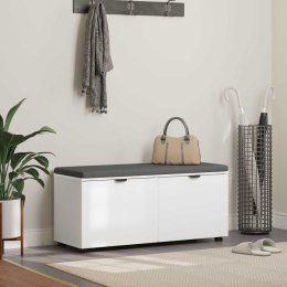 ŁAWKA W PRZEDPOKOJU Z PODUSZKĄ BIAŁY 100X 38X 46CM