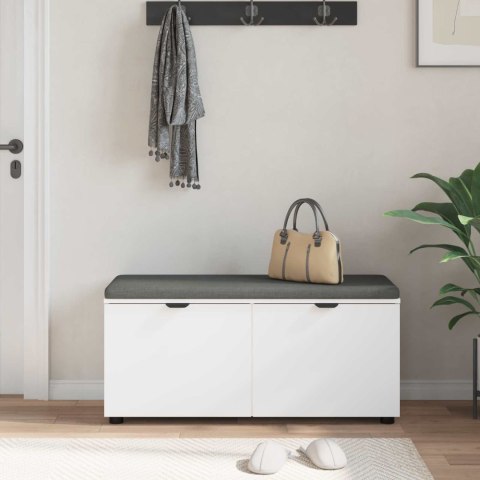 ŁAWKA W PRZEDPOKOJU Z PODUSZKĄ BIAŁY 100X 38X 46CM