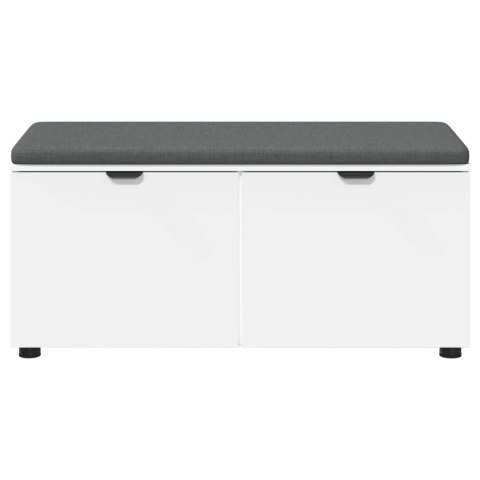 ŁAWKA W PRZEDPOKOJU Z PODUSZKĄ BIAŁY 100X 38X 46CM