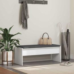 ŁAWKA W PRZEDPOKOJU Z PODUSZKĄ BIAŁY 103X 38X 40CM