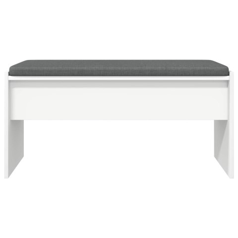 ŁAWKA W PRZEDPOKOJU Z PODUSZKĄ BIAŁY 80X 38X 46CM