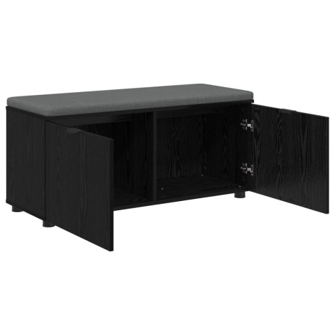 ŁAWKA W PRZEDPOKOJU Z PODUSZKĄ CZARNY DĄB 100X 38X 46CM